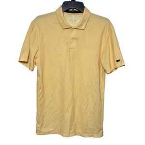 Nike Tiger Woods Collection Textured Yellow Golf Polo Size Small Standard Fit